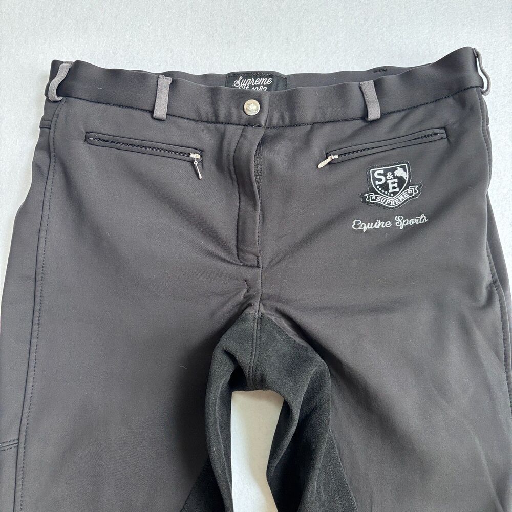 Horze Supreme Evonne Softshell Fullseat Winter Breeches Women's Sz 30 Black - Picture 3 of 8